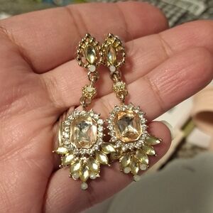 Gold and Silver Drop Earrings